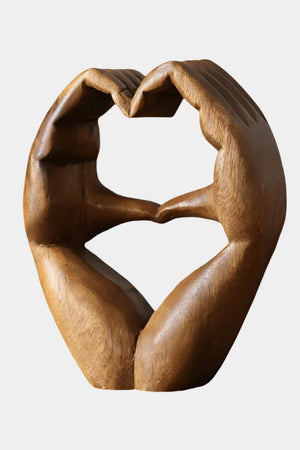 Wooden Heart Wall Art - Brown Decor - Affordable Gift