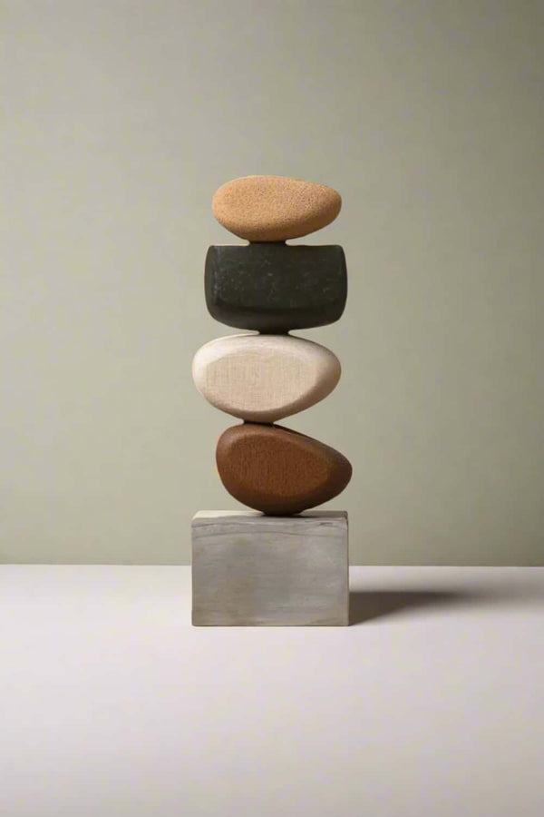 Luxury Zen Wood Sculpture - Handmade Meditative Art for Interiors #WG102