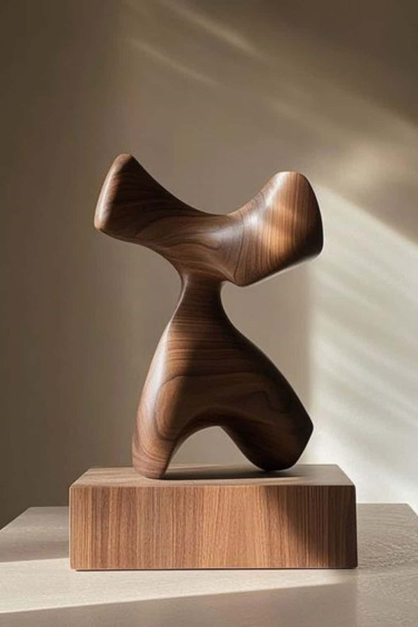 Modern Wooden Carving - Handmade Abstract Sculpture for Stylish Homes #WG074