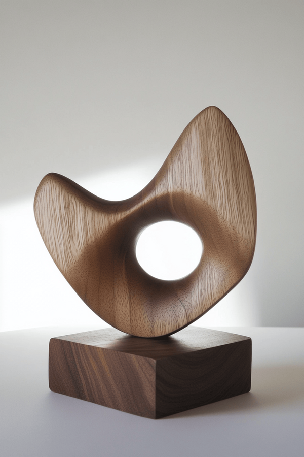 Modern Organic Wooden Sculpture - Handmade Decorative Artwork #WG112