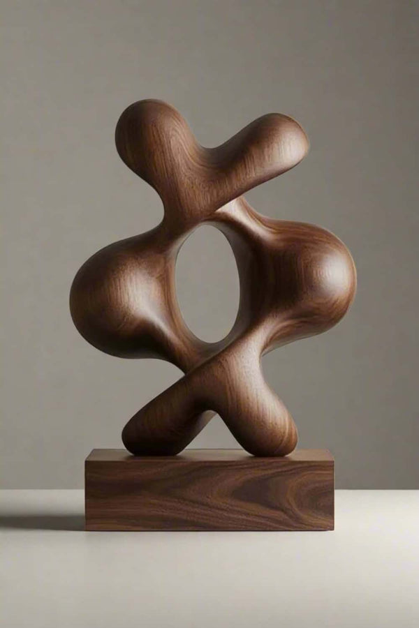 Minimalist Abstract Wood Art Sculpture for Home Decoration #WG005