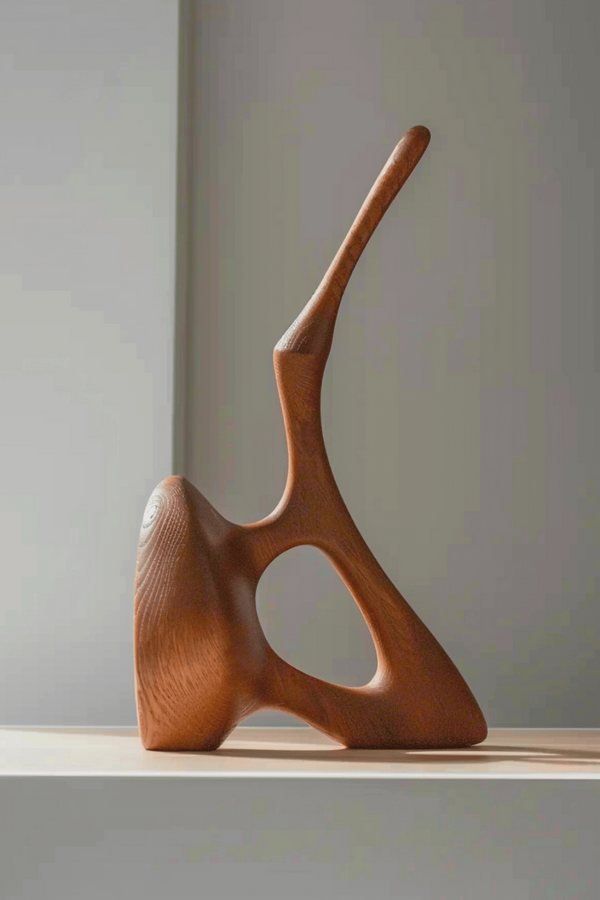 Handmade Abstract Wooden Sculpture - Modern Minimalist Art Decor #WG098