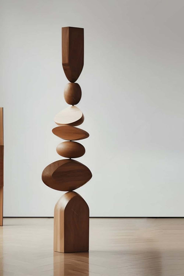 Modern Abstract Wooden Statue – Unique Sculpture for Home Decor #WG001