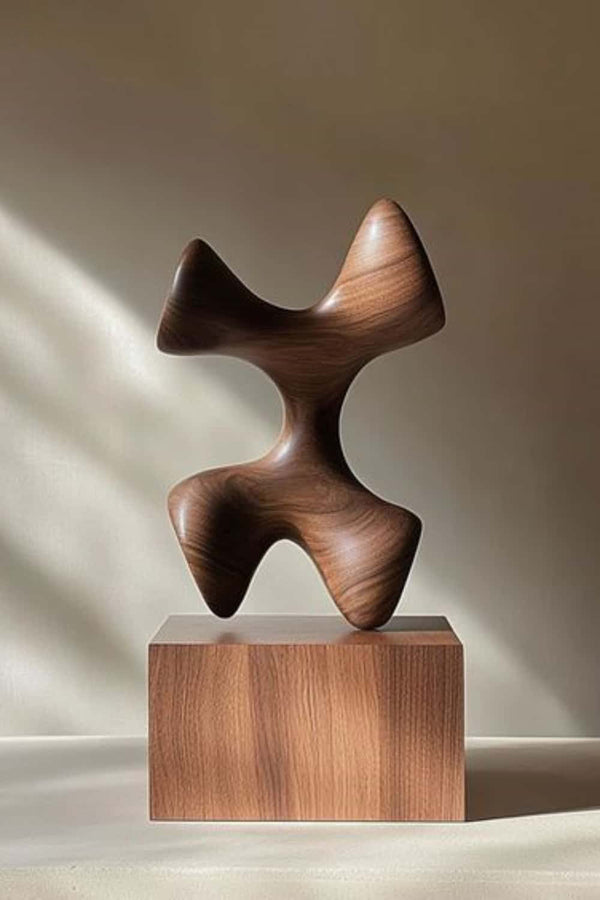 Abstract Wooden Sculpture - Handmade Modern Art for Home Decor #WG072