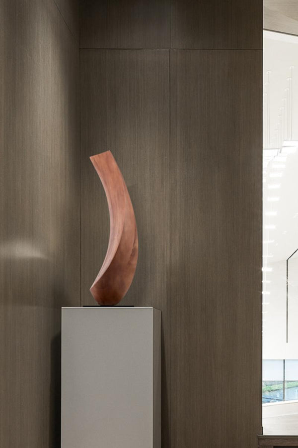 Modern Abstract Wood Sculpture: Chic Home Decor #WA014