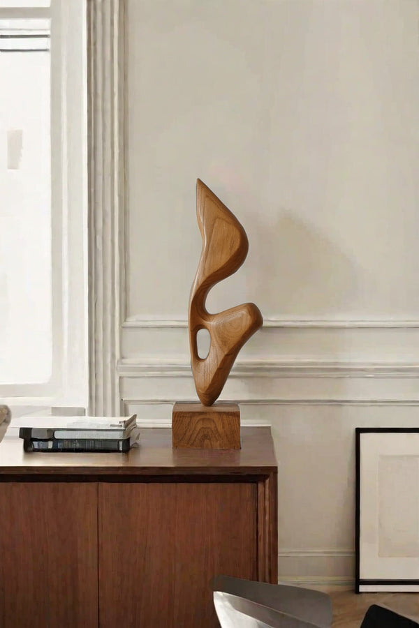 Minimalist Wood Art - Unique Handmade Sculpture for Interior Design #WG073