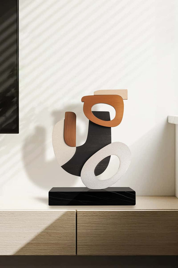 Geometric Abstract Sculpture – Handmade Modern Home Decor Piece #WG127