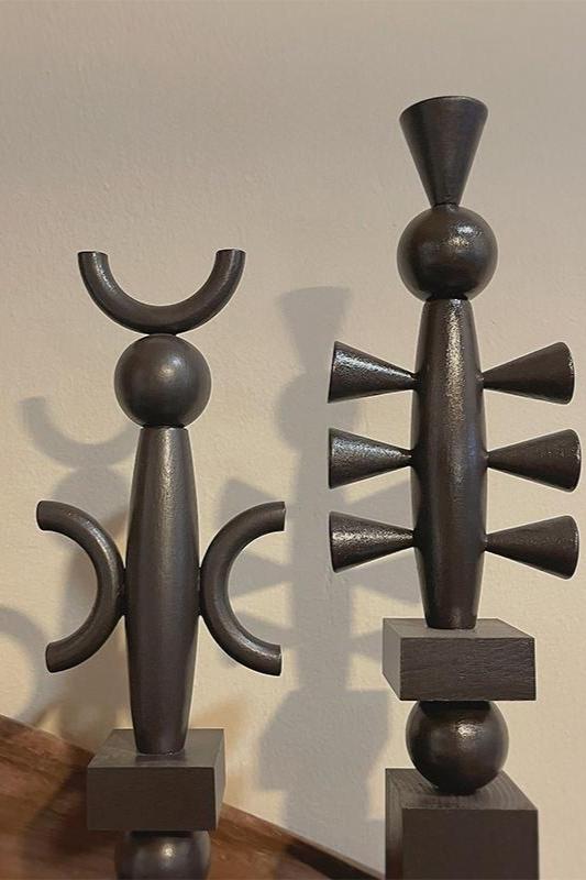 Minimalist Tribal Style Sculptures Set - Handmade Modern Decor Set #WG119