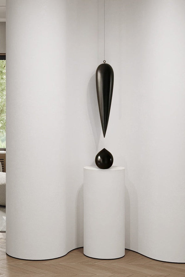 Abstract Black Wood Sculpture for Home and Decor #WA013