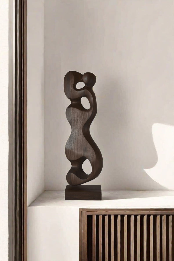 Contemporary Abstract Wooden Sculpture for Modern Spaces #WG042