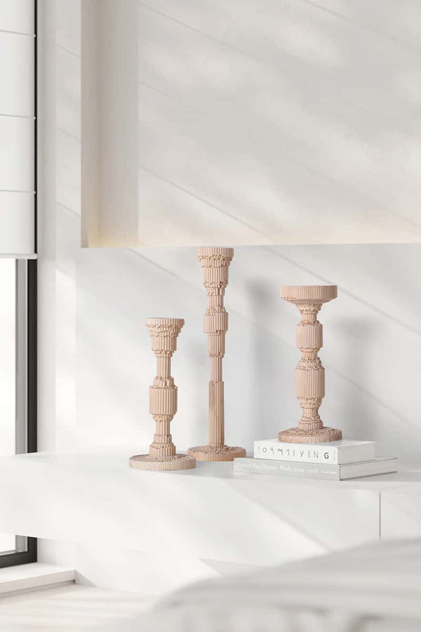 Handcrafted Wooden Column Sculpture for Modern Home Decor Accent #WG125