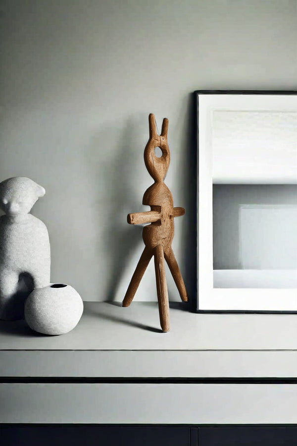Handcrafted Wooden Figurines - Rustic Abstract Sculptures for Home Decor #WG081
