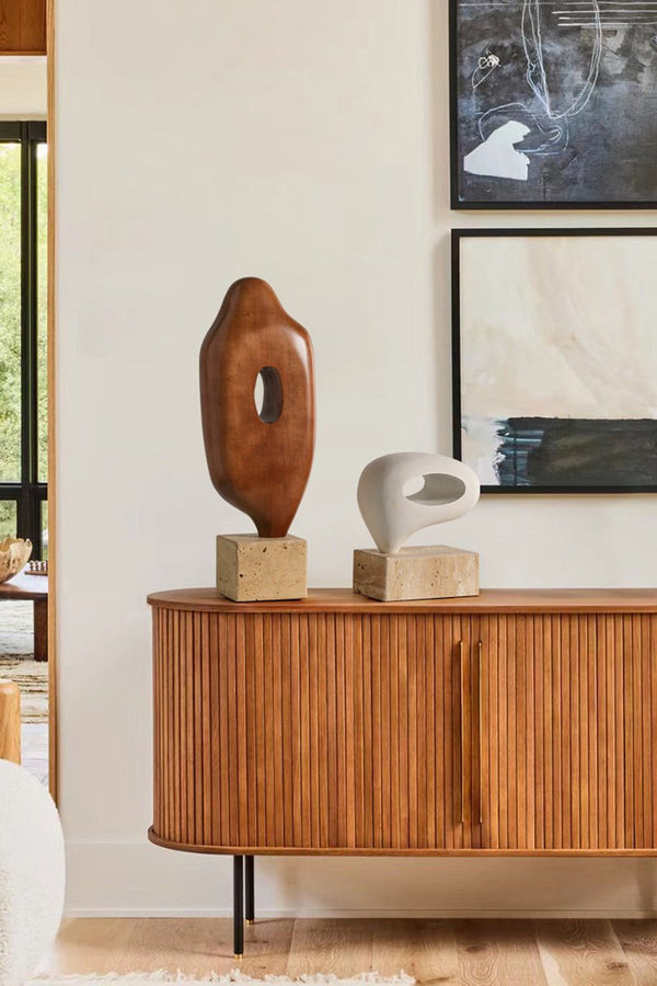 Modern Wood Sculpture: Artistic Home Decor Carving #WG056