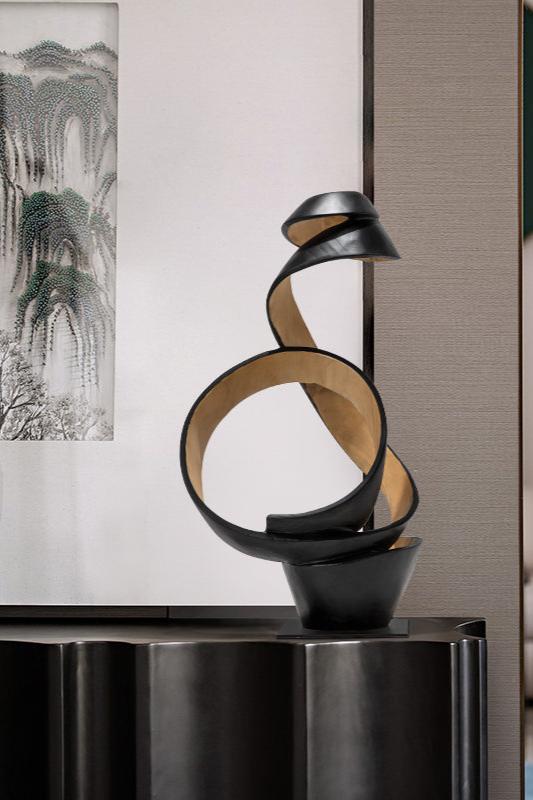 Abstract Wood Art: Elegant Home Decor Display Object #WG054
