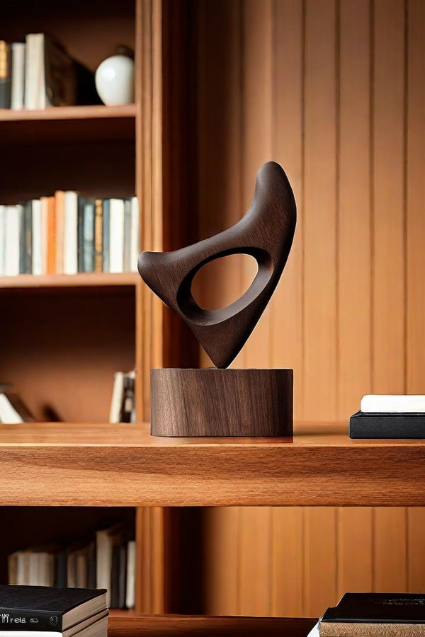 Geometric Wooden Sculpture for Minimalist Interiors #WG034