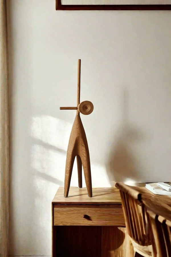 Minimalist Wooden Sculpture - Handcrafted Modern Art for Interiors #WG079
