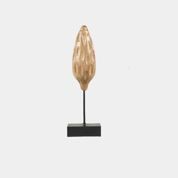 Handcarved Wooden Sculpture Set - Natural Organic Home Decor Accent #WG121